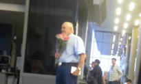 Man Waits for Wife With Flowers and Chocolates