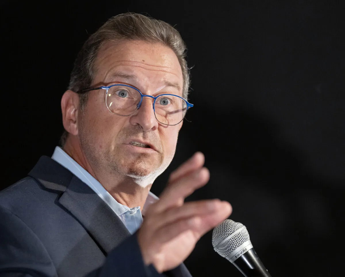 Bloc Québécois Leader Yves-Francois Blanchet speaks to the media in Montreal on July 31, 2024. (The Canadian Press/Ryan Remiorz)