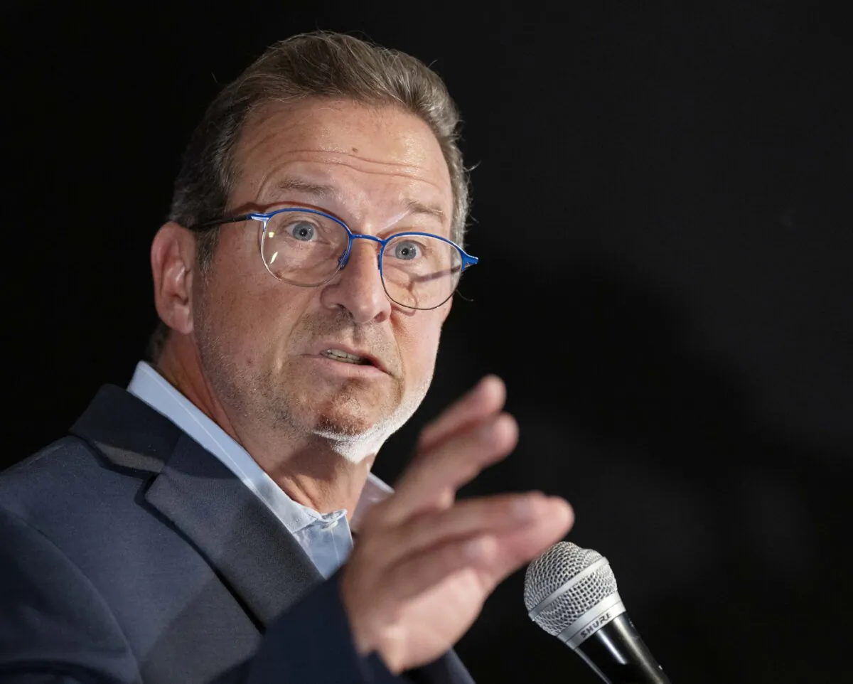 Bloc Québécois Leader Yves-Francois Blanchet speaks to the media in Montreal on July 31, 2024. (The Canadian Press/Ryan Remiorz)