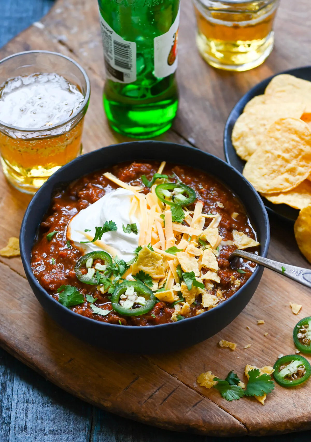 Ground beef, tomatoes, and a medley of spices make a deeply flavorful chili. (Jennifer Segal)