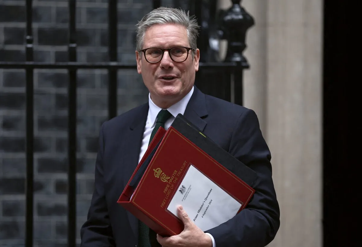 Britain's Prime Sir Minister Keir Starmer leaves 10 Downing Street in central London on Sept. 4, 2024. (Henry Nicholls/AFP via Getty Images)