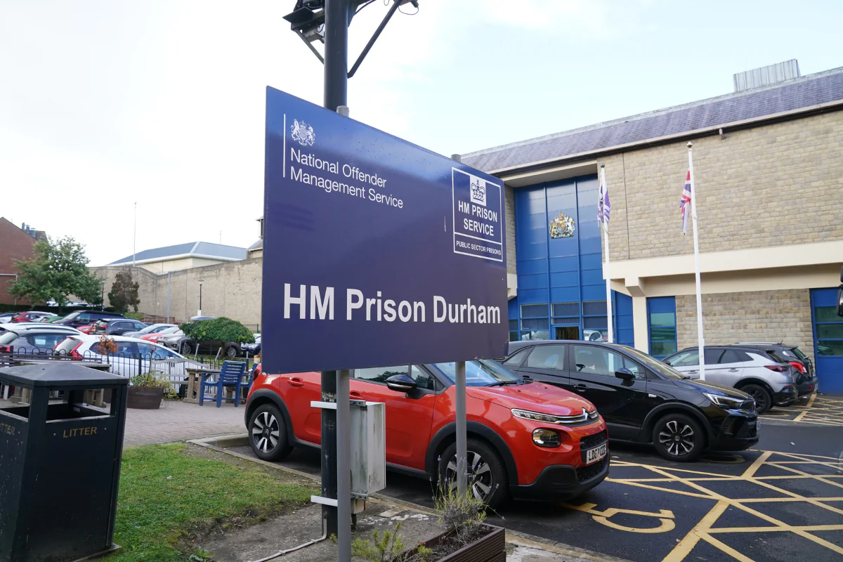 General view of HM Prison Durham in Durham, England, on Sept. 10, 2024. (Owen Humphreys/PA Wire)
