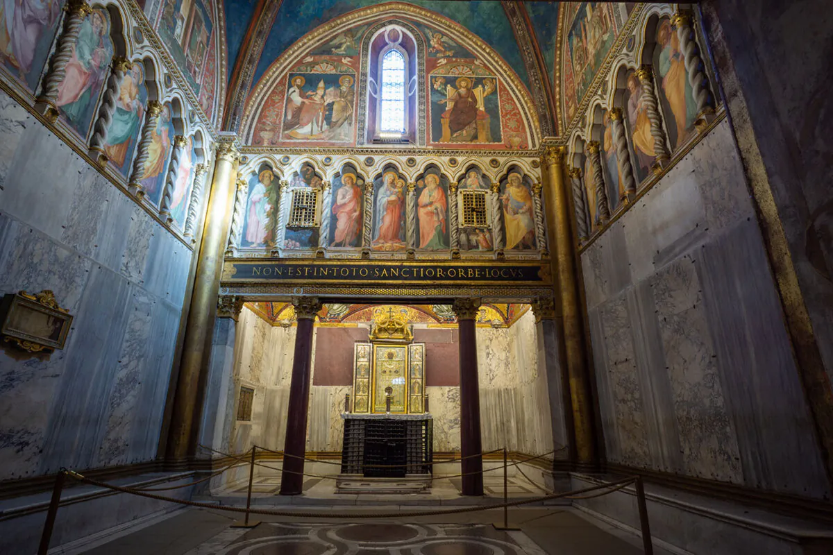 The Sancta Sanctorum, part of the Lateran Palace, served as the pope's private oratory until the Renaissance in Rome, Italy. (Massimo Salesi/Shutterstock)