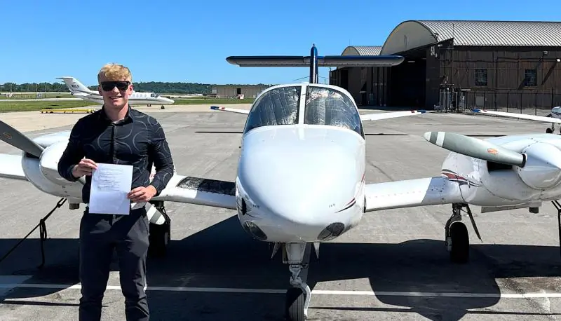 Jordan Kerger, an aviation graduate of Ignite Pathways in Iowa. It's a "career and technical education" school that exemplifies growing national demand for non-college-oriented public education. (Ignite-Pathways.com)
