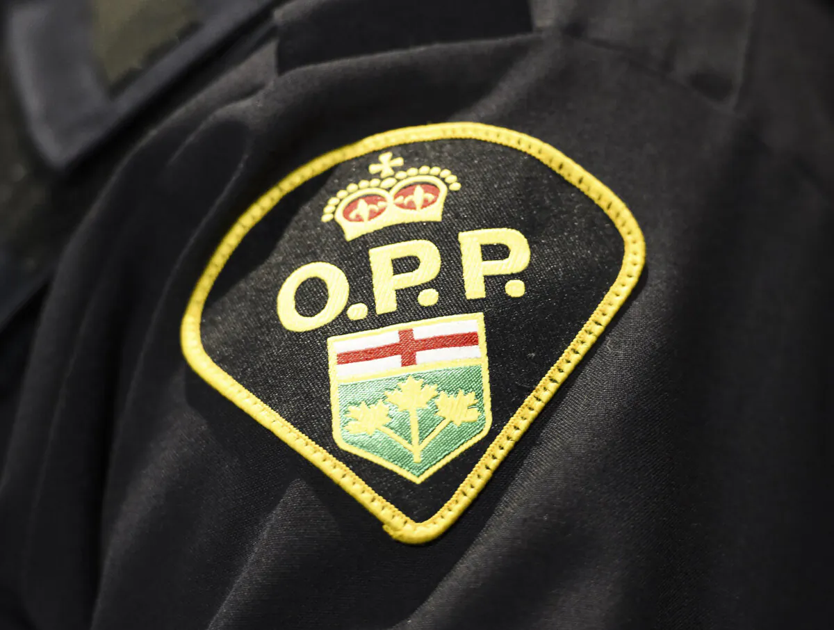 A file photo of an Ontario Provincial Police logo. (Nathan Denette/The Canadian Press)