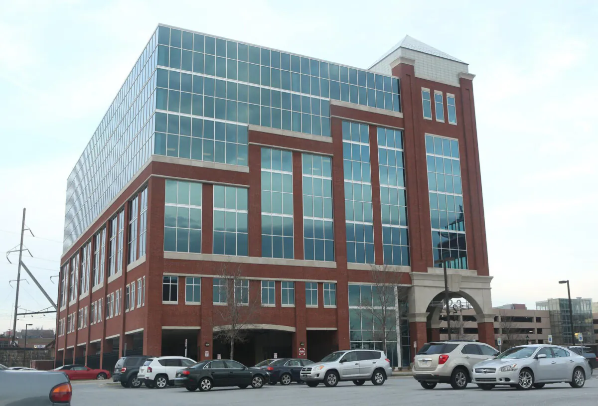 The headquarters of former student loan debt collector Navient Corporation in Wilmington, Del., on April 2, 2014. (William Bretzger/The Wilmington News-Journal via AP)