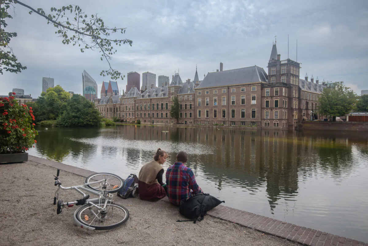 The Binnenhof, the building that houses the Parliament and the office of the Prime Minister of the Netherlands, in The Hague on July 18, 2023. (Mihut Savu/The Epoch Times)