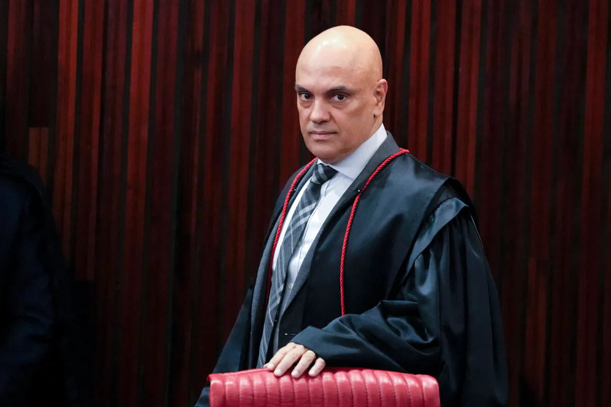 Brazilian Supreme Court Chief Justice Alexandre de Moraes arrives for a court hearing, in Brasilia, Brazil, on June 22, 2023. (Eraldo Peres/AP Photo)