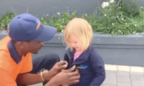 Little Girl Gets a Surprise Gift From Her Favorite Courier Delivery Guy