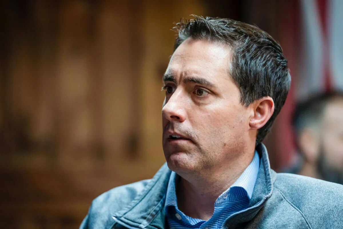 Ohio Secretary of State Frank LaRose in Copley, Ohio, on March 18, 2024. (Madalina Vasiliu/The Epoch Times)