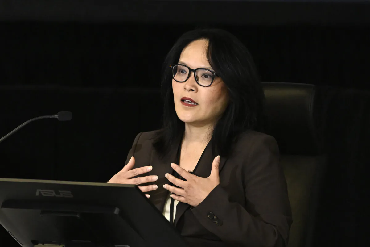 NDP MP Jenny Kwan appears as a witness at the Foreign Interference Commission in Ottawa on Sept. 18, 2024. (The Canadian Press/Justin Tang)