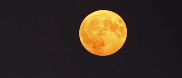 Supermoon Seen Over Santiago