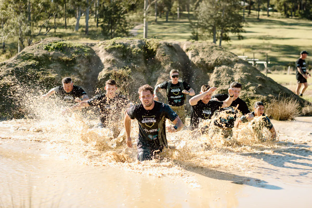 Members of ADF's Australian Federation Guard compete at the 2024 Veteran Games held at the Gold Coast during 17-18 August 2024. Front: Able Seaman Joshua Bishenden.