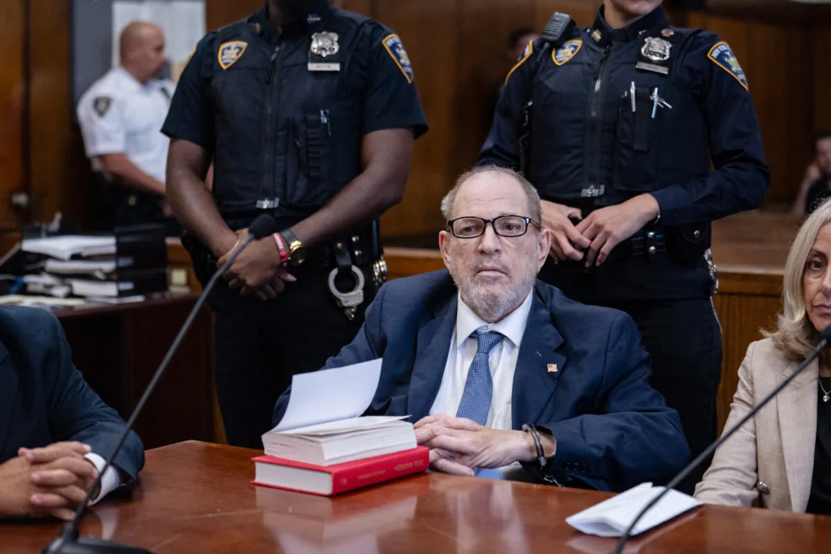 U.S. film producer Harvey Weinstein attends a court hearing at the Manhattan Criminal Court in New York on Sept. 18, 2024.  (Jeenah Moon/AFP via Getty Images)