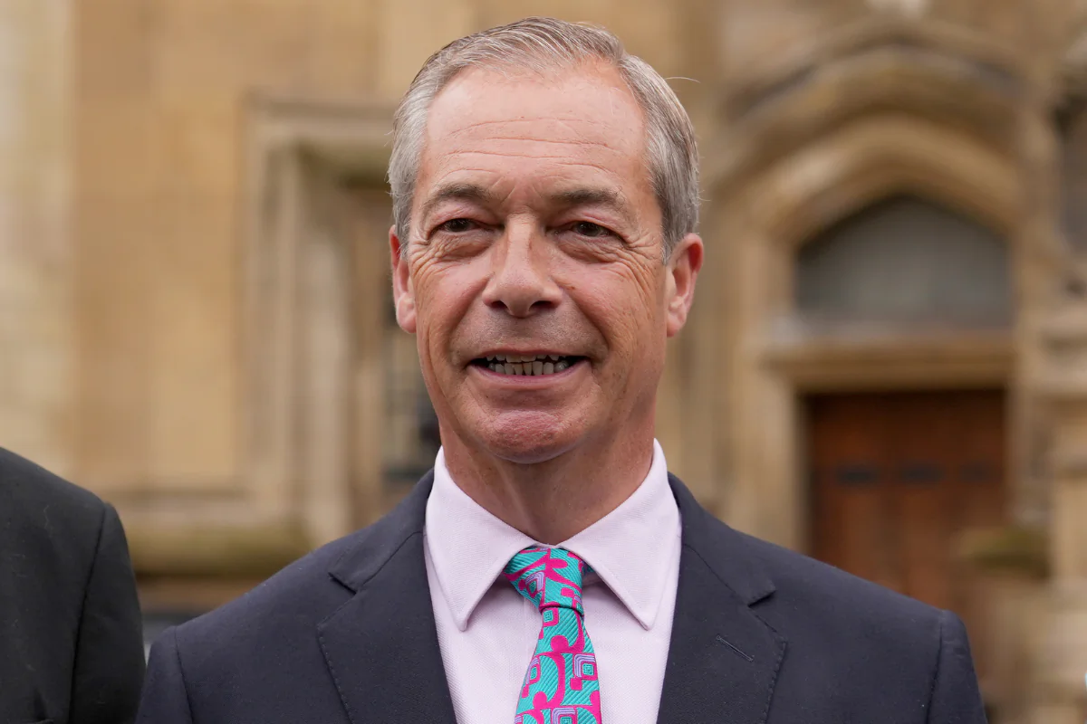 Reform UK leader Nigel Farage arrives at the House of Commons in Westminster, central London, on July 9, 2024. (Maja Smiejkowska/PA Wire)