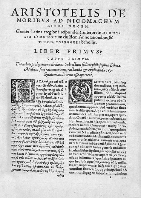 Aristotle Nicomachum, Thomas Aquinas 