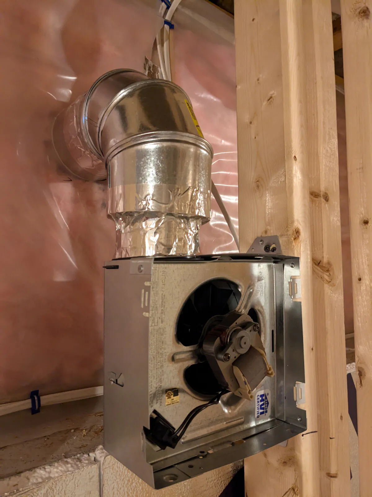 This is an inexpensive bath vent fan installed in a wall to meet the building code requirements for fresh air when no window is in the bathroom. (Handout/Tim Carter/TNS)