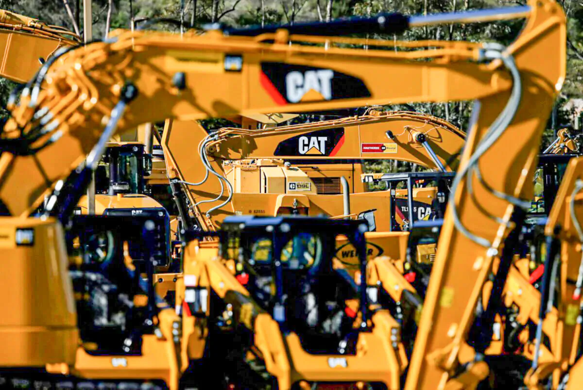 Caterpillar Inc. equipment is on display for sale at a retail site in San Diego, Calif., on March 3, 2017. (Mike Blake/Reuters)