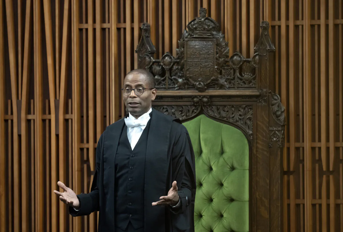 Speaker of the House of Commons Greg Fergus during question period on Sept. 19, 2024. (The Canadian Press/Adrian Wyld)