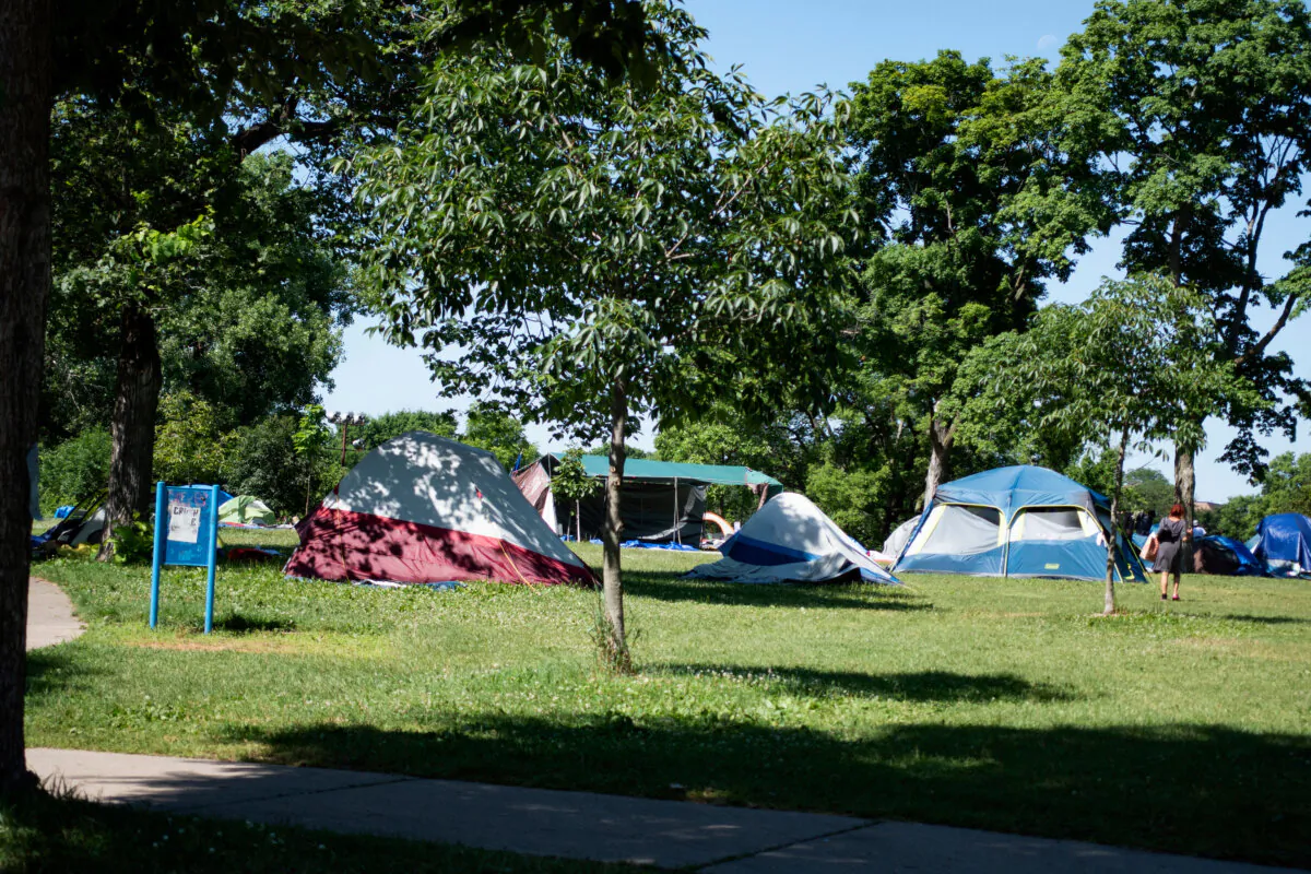Homeless encampments in Minneapolis in a file photo. (Steve Skjold/Shutterstock)