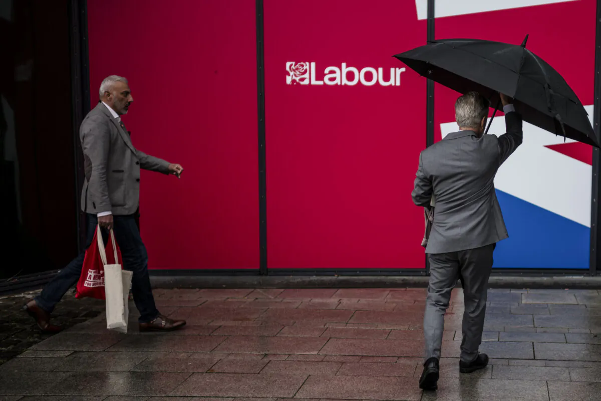 Delegates attend the first day of the Labour Party conference in Liverpool, England, on Sept. 22, 2024. (Ian Forsyth/Getty Images)