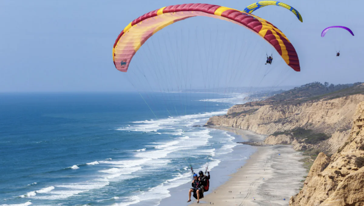 Enjoy the thrill and serene majesty of floating through the air over the Pacific coastline after taking off from the cliffs at Torrey Pines Gliderport in La Jolla, California. (Photo courtesy of Torrey Pines Gliderport)