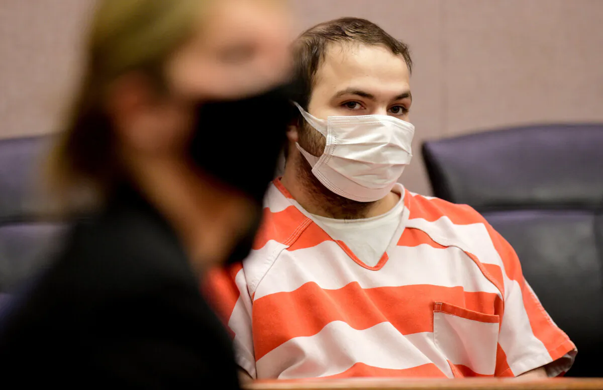 Ahmad Al Aliwi Alissa, suspect of the King Soopers grocery store shooting, appears in a Boulder County District courtroom at the Boulder County Justice Center in Boulder, Colorado, U.S. May 25, 2021.  (Matthew Jonas/Boulder Daily Camera/Handout via Reuters)