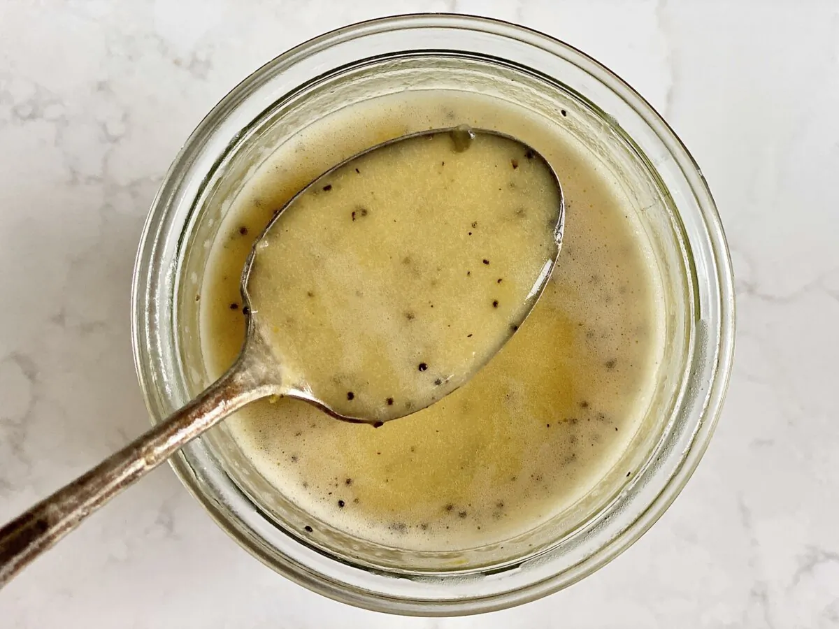 A perfect balance of tangy and sweet, this poppy seed dressing is made with basic fridge and pantry staples. (Kelli Foster/TCA)