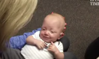 Baby Hears Everyone’s Voices for the First Time