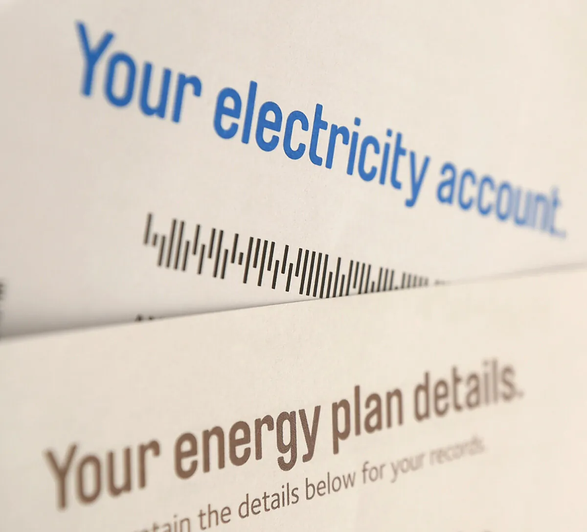 A close up of a power bill in Melbourne, Australia, on Oct. 22, 2012. (Quinn Rooney/Getty Images)