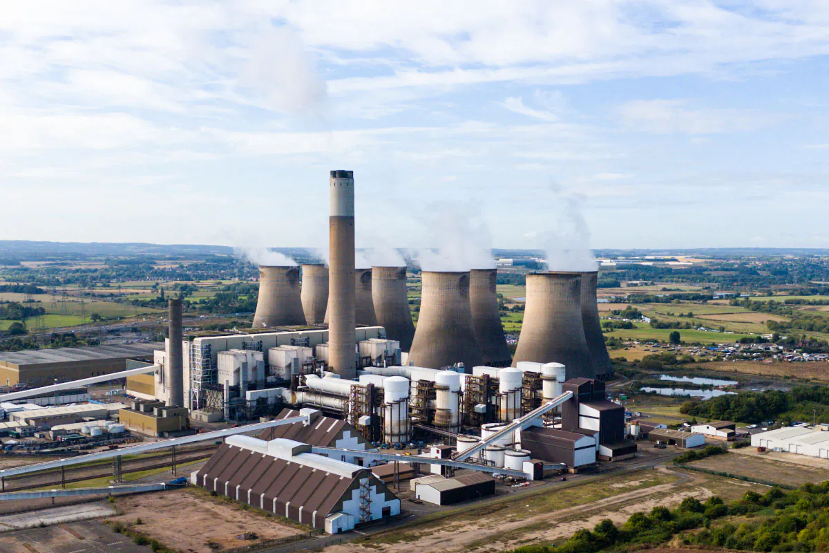 Ratcliffe-on-Soar Power Station, the UK’s last coal-fired power station which is to shut at the end of September in Nottingham, England, on Sept. 13, 2024. (Jacob King/PA Wire)