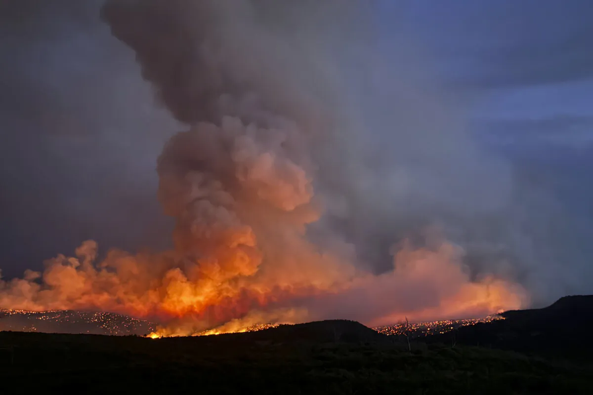 The Bucktail Fire in western Colorado on Aug. 1, 2024. (Telluride Fire Protection District via AP)