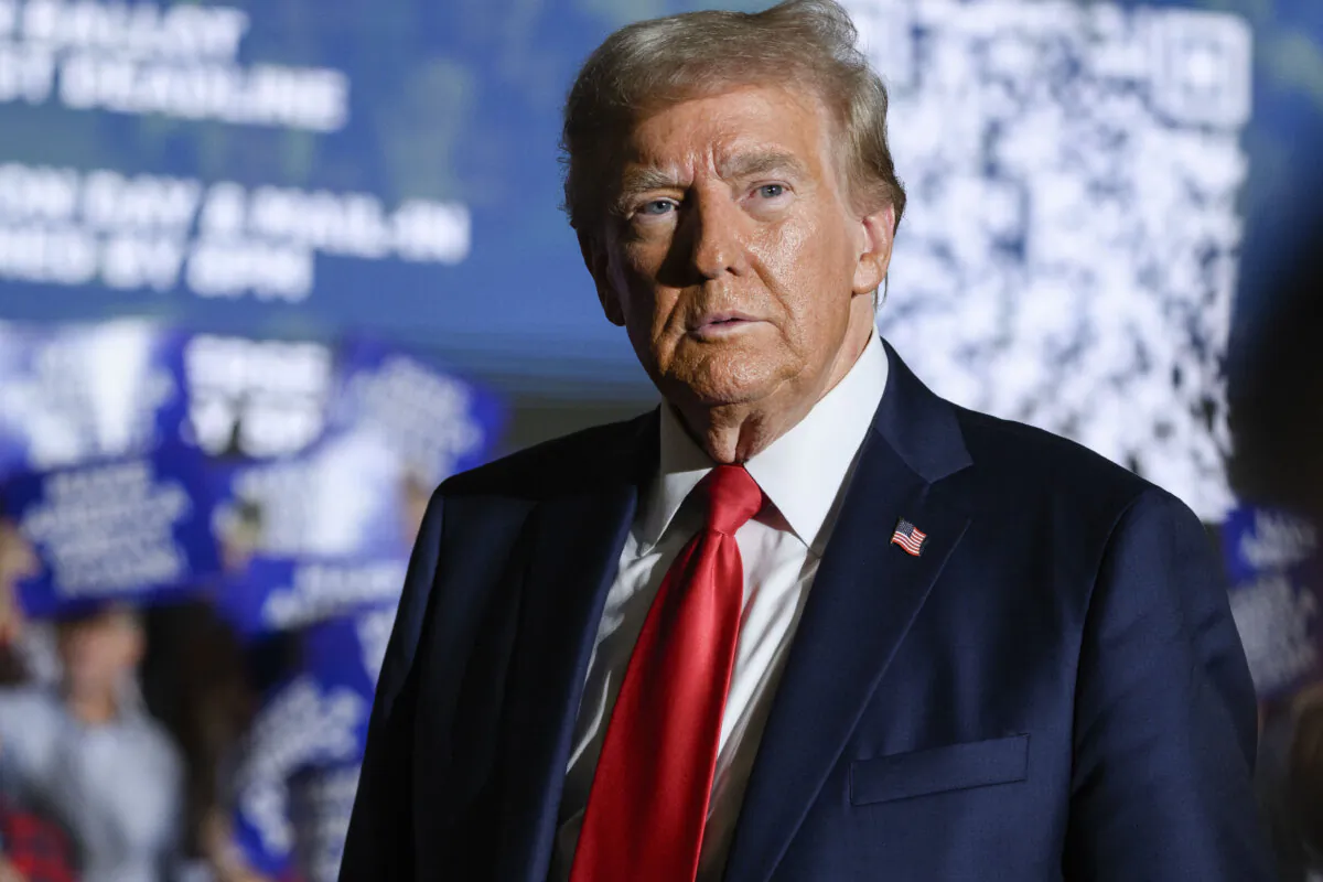 Republican presidential nominee, former President Donald Trump attends a campaign rally at the Bayfront Convention Center in Erie, Pa., on Sept. 29, 2024. (Jeff Swensen/Getty Images)