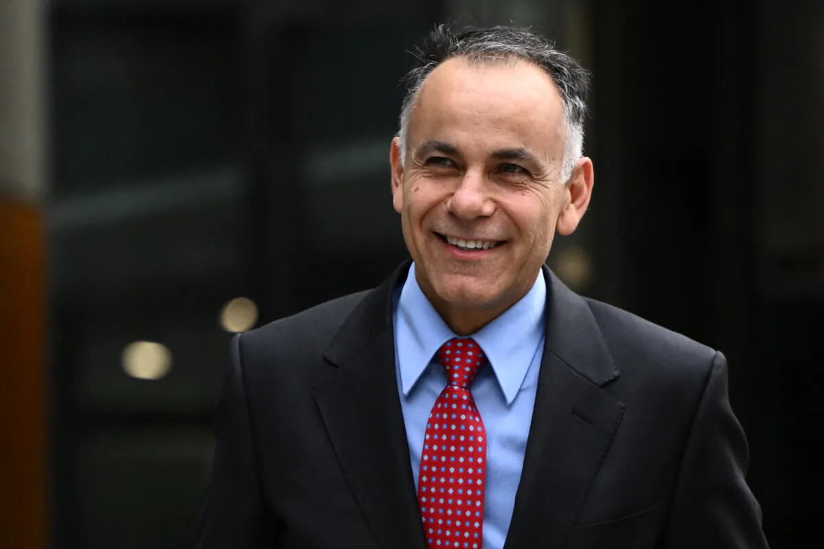 Former Victorian Opposition Leader John Pesutto leaves the Federal Court of Australia in Melbourne, on Sept. 20, 2024. (AAP Image/Joel Carrett)