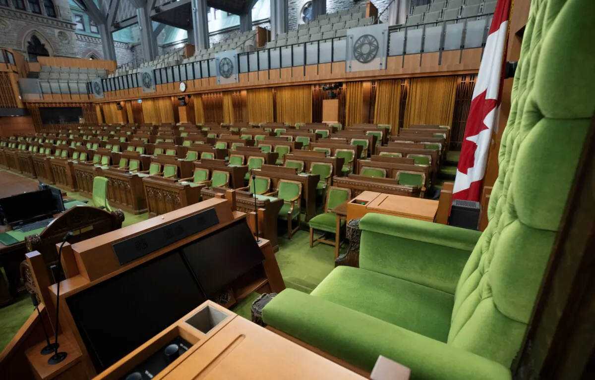 The chamber of the House of Commons is seen from the Speaker’s chair on Sept. 12, 2024. (The Canadian Press/Adrian Wyld)