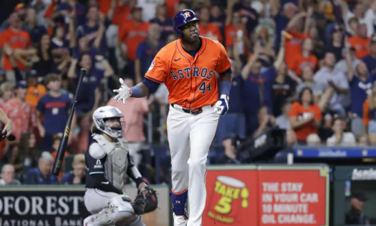 Alvarez Hits 2 3-run Homers to Back Strong Start by Valdez as Astros Rout Arizona 8-0