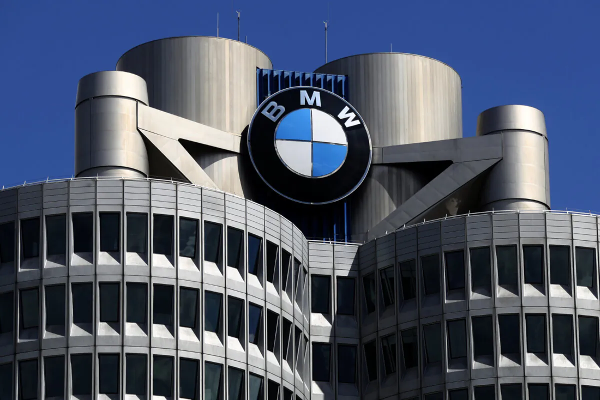 BMW headquarters in Munich, Germany, on May 14, 2021. (AP Photo/Matthias Schrader, File)