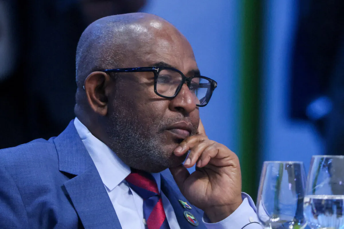 Comoros President Azali Assoumani, the chair of the African Union, attends a working dinner at a the final day of the Russia-Africa summit in Saint Petersburg, Russia, July 28, 2023.  (Mikhail Metzel//TASS Host Photo Agency via Reuters)