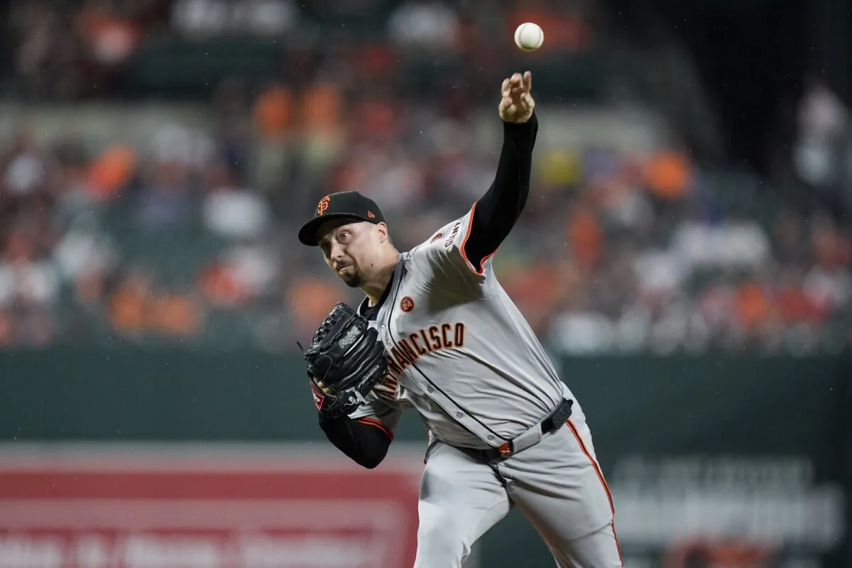 San Francisco Giants starting pitcher Blake Snell delivers during the first inning of a baseball game against the Baltimore Orioles in Baltimore, on Sept. 17, 2024. (Stephanie Scarbrough/AP Photo)