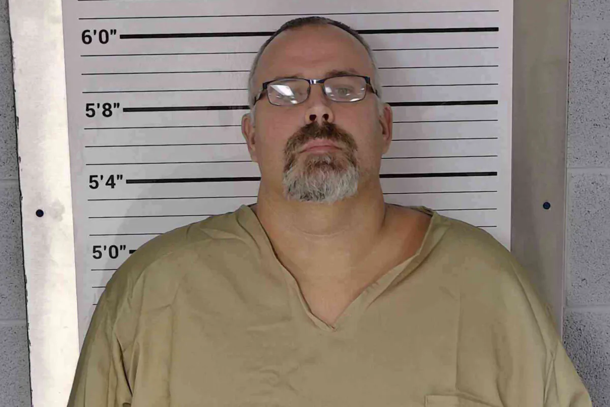 Letcher County Sheriff Shawn "Mickey" Stines in a booking photo provided by Leslie County Detention Center in Kentucky on Sept. 20, 2024.  (Leslie County Detention Center via AP)