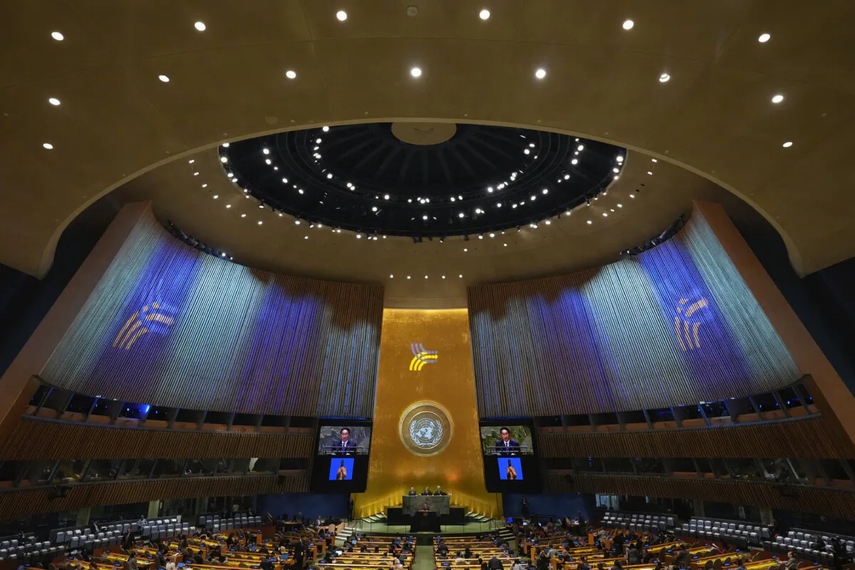 The United Nations General Assembly during Summit of the Future in New York on Sept. 22, 2024. (AP Photo/Frank Franklin II)