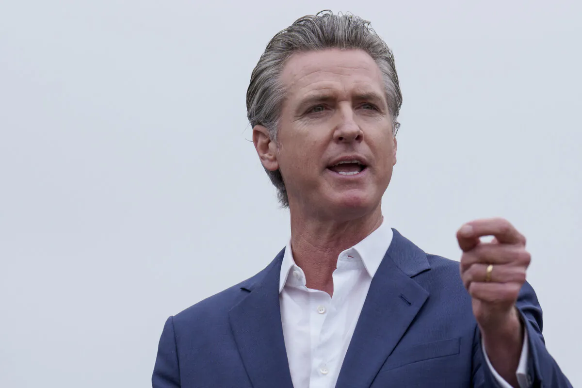 California Gov. Gavin Newsom speaks during a press conference in Los Angeles on Sept. 25, 2024. (Eric Thayer/AP Photo)