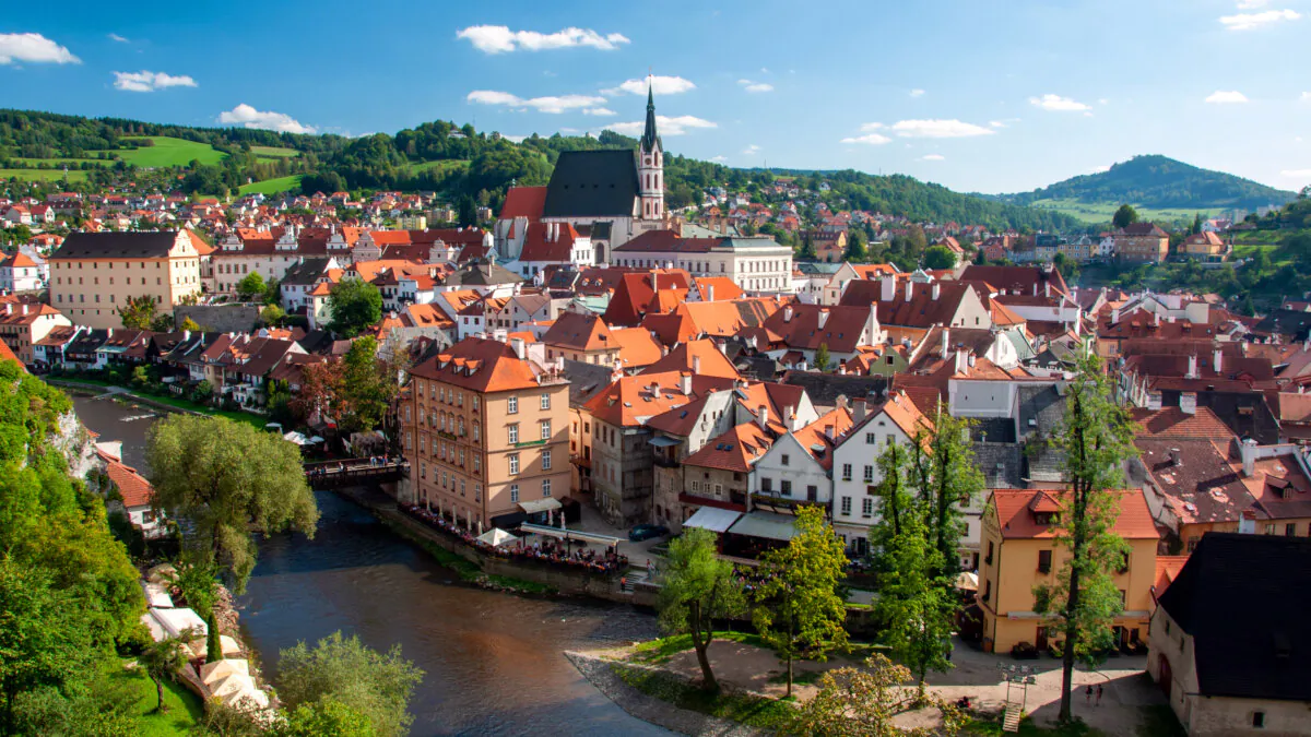 With its awe-inspiring castle, delightful Old Town of shops and cobbled lanes, beautifully preserved architecture, and easy canoeing options, Český Krumlov has been discovered—but not spoiled—by tourists. (Cameron Hewitt, Rick Steves' Europe)