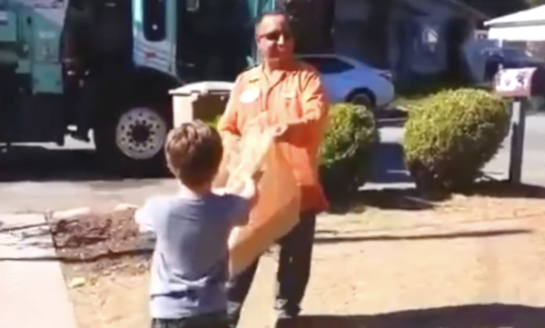 Garbage Truck Man Brings Special Gift to Autistic Child