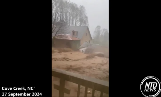 Mudslide Caused by Hurricane Helene Caught on Camera in Cove Creek, NC