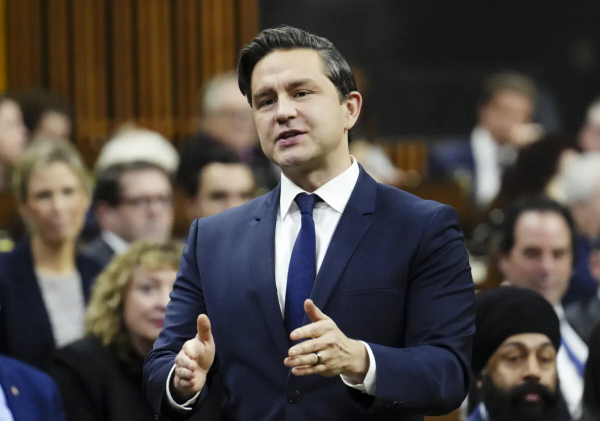 Conservative Party leader Pierre Poilievre rises during question period in the House of Commons on Parliament Hill in Ottawa on Dec. 13, 2023. (The Canadian Press/Sean Kilpatrick)