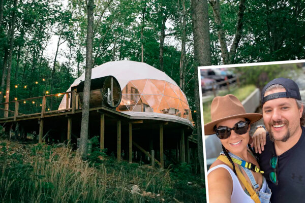 Couple Builds Luxury Dome-Shaped Home in the Woods With an Outdoor Sauna—Here's How It Looks