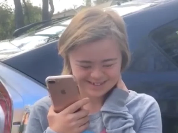 Woman Excited After Receiving Job Offer