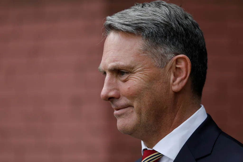 Australia's Deputy Prime Minister and Defence Minister Richard Marles takes a tour of the Sheffield Forgemasters site, where steel used in defence programmes including a future fleet of nuclear-armed submarines is manufactured on July 13, 2024 in Sheffield, England. (Photo by Temilade Adelaja - WPA Pool/Getty Images)