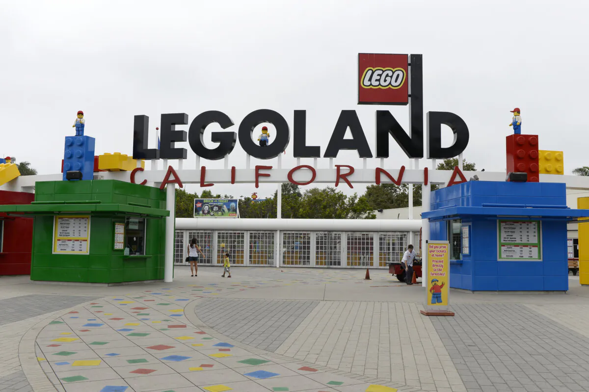 Entrance to Legoland California theme park next to North America's first ever Legoland Hotel at Legoland in Carlsbad, Calif., on Sept. 17, 2013. (Kevork Djansezian/Getty Images)